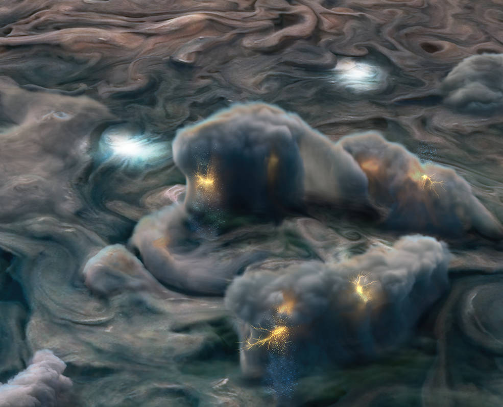 木星の大気圏に突入した動画！内部はこんなに恐ろしい